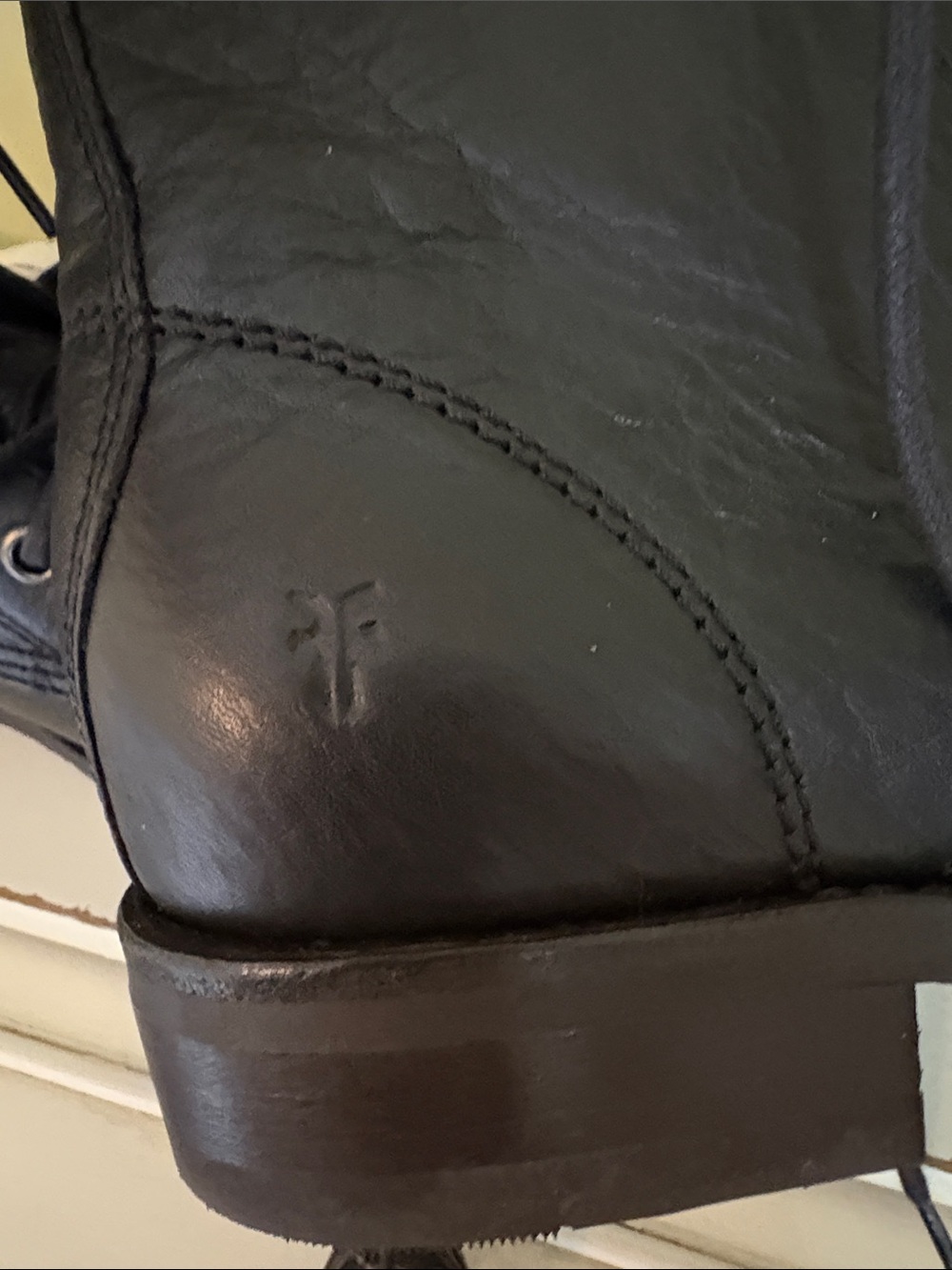 NIB - Frye Veronica Black Leather Combat Boots - Size 8 - Picture 8 of 12